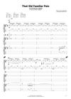 'That Old Familiar Pain'  - Guitar Transcription
