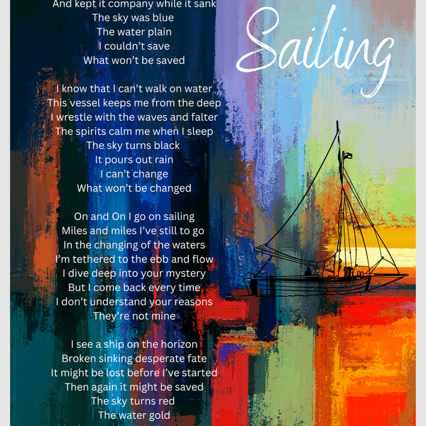 Sailing-  Lyric Art Poster