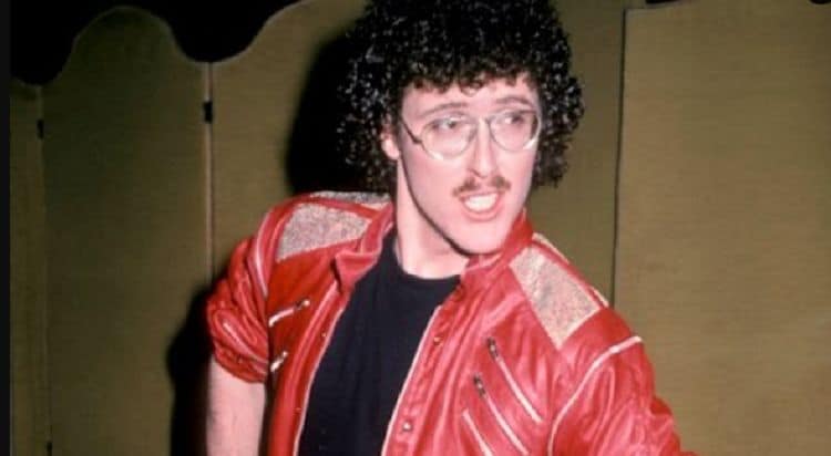Weird Al Yankovic in costume for his Michael Jackson parody, 