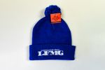 Blue LFMG Beanie With Pom
