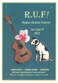Sonia and Nigel at SOLD OUT Raglan Ukulele Festival