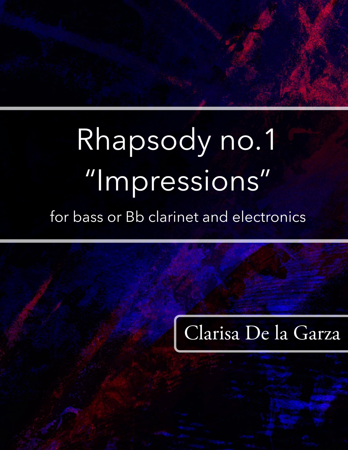 Rhapsody no.1 "Impressions" (solo with electronics) - digital download