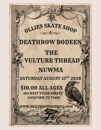 Live at Ollies Skate Shop Deathrow Bodeen, Nuwma and The Vulture Thread 
