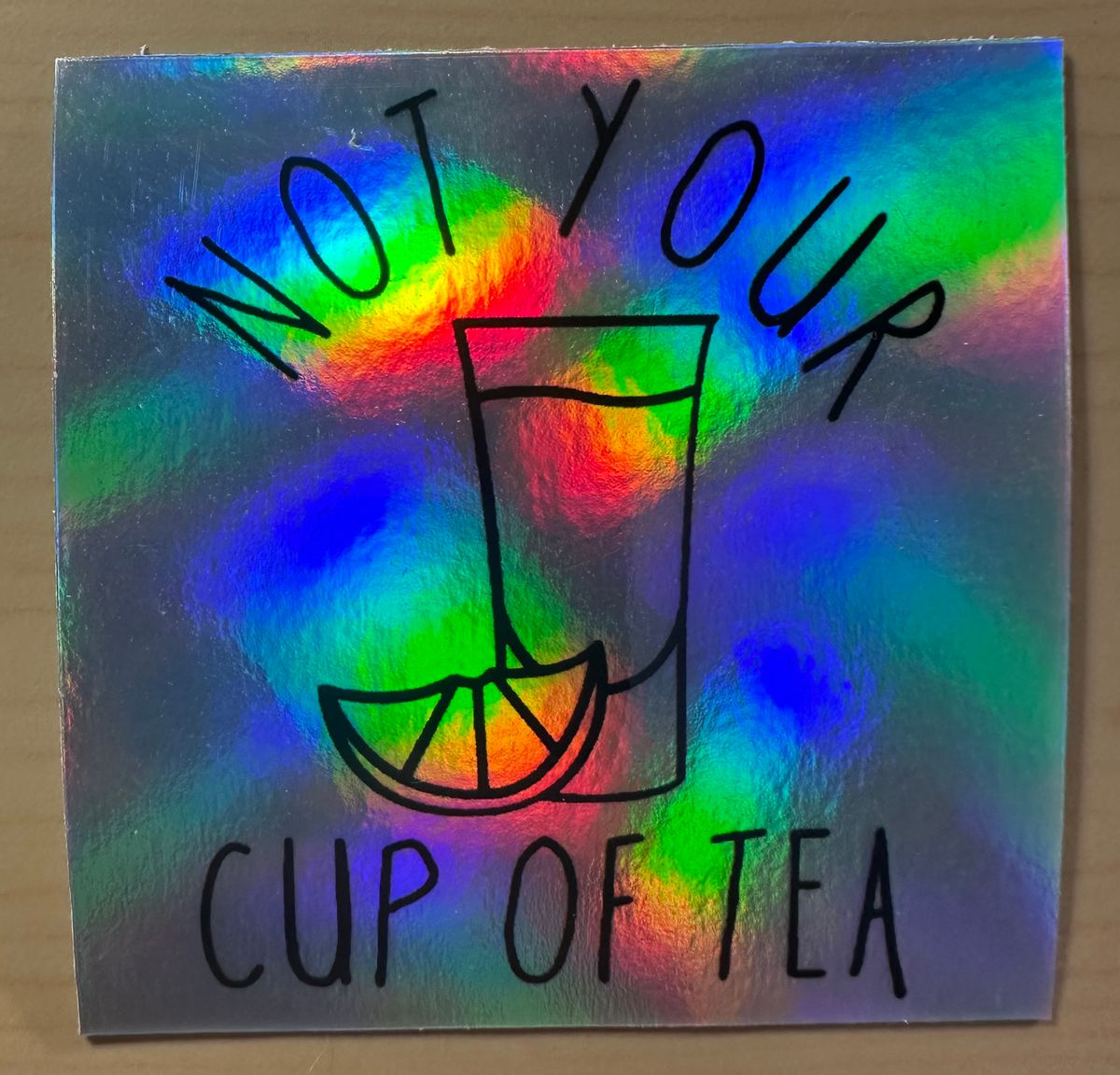 Iridescent Cup of Tea Sticker 