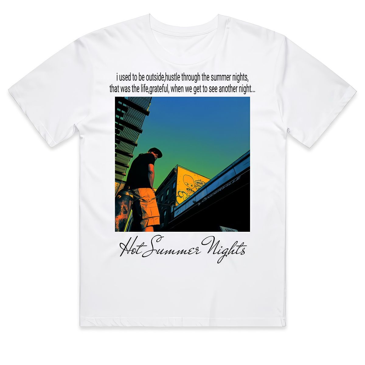 Hot Summer Nights White T-Shirt