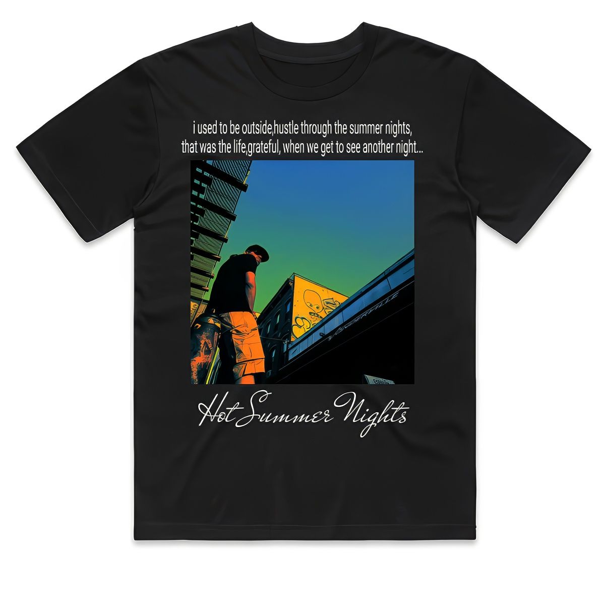 Hot Summer Nights Black T-Shirt