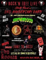 ROCKN FREE LIVE 2ND ANNIVERSARY SHOW w/ BURN'D BRIDGES, SHOWMEGOD,ADDICT3D. ANKH ALIEN, KENYON FRANCE