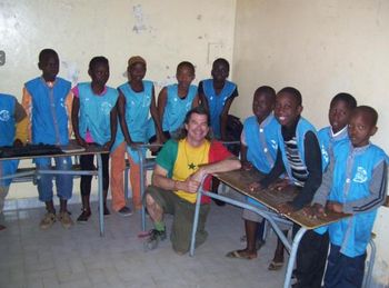 w/ Senegalese school students in Dakar
