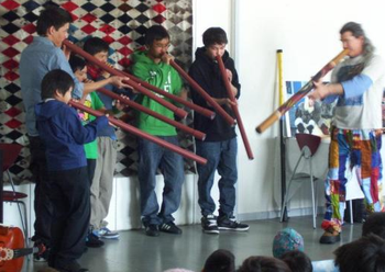 w/ Native Greenlandic school students in Uummannaq
