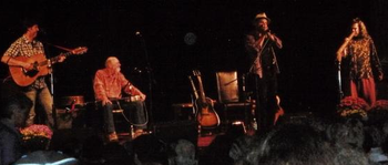 Tao Seeger, Pete Seeger, Guy Davis, and Pitz
