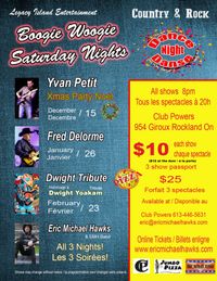 Eric Michael Hawks presents Boogie Woogie Saturday Nights Featuring: Yvan Petit