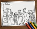 STS Coloring Sheet + 4 Crayons
