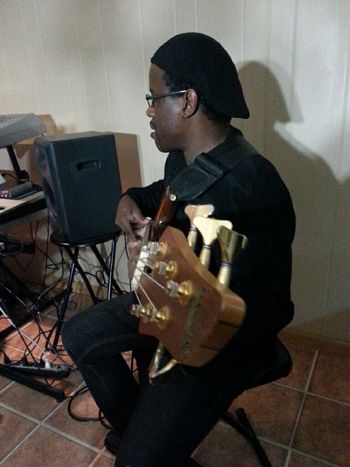 Laying down bass tracks
