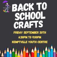 Back to School Craft Night