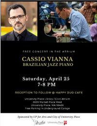 Brazilian Jazz Duo: Cassio Vianna (piano) & Wagner Trindade (bass)