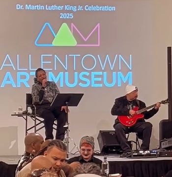 Despite weather impact on roads, BC and Joe Mac proceed with Allentown Art Museum's MLK Celebration without Mitch Shelly and Chicago Carl Snyder to insure the Blues was represented and contributed to the program. JAN 20, 2025
