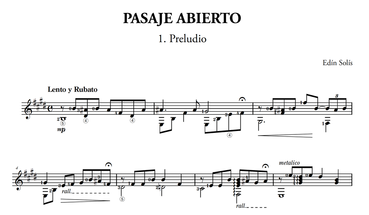 Pasaje Abierto "Preludio"