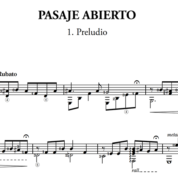 Pasaje Abierto "Preludio"