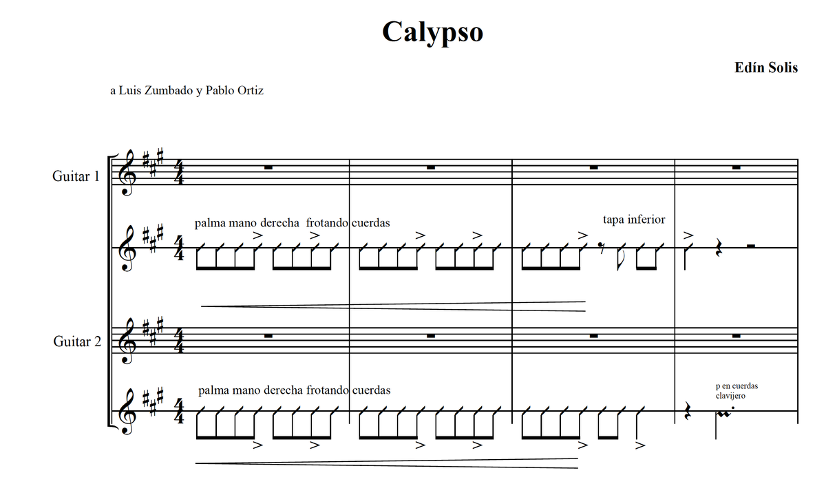 Calypso (guitar duet)
