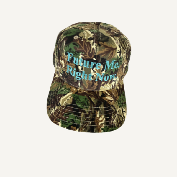 Camo Trucker Hat - Future Me. Right Now.