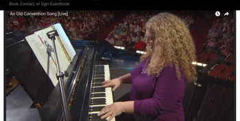 Playing the intro to "Old Convention Song" for Signature Sound
