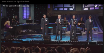 Tracey accompanying Signature Sound in concert

