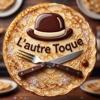 Social media avatar for a local crêperie based on the original 2D logo IG: l_autre_toque
