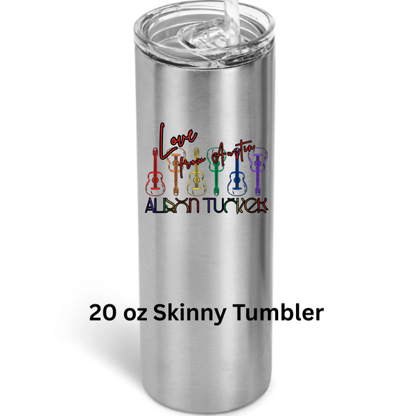 20oz Skinny Tumbler w/Lid & straw