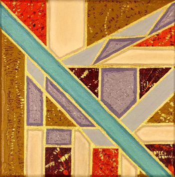 Oops I Ruined My New Teal Dress! (2025, Acrylic on 8"x8" Canvas)
