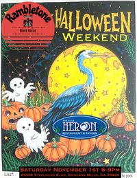 Rambletone blues revue ‘Halloween Weekend’ at the Blue Heron in Duncan’s Mills!