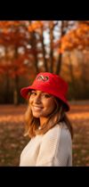 Red or White Jamiesha Bucket Hats