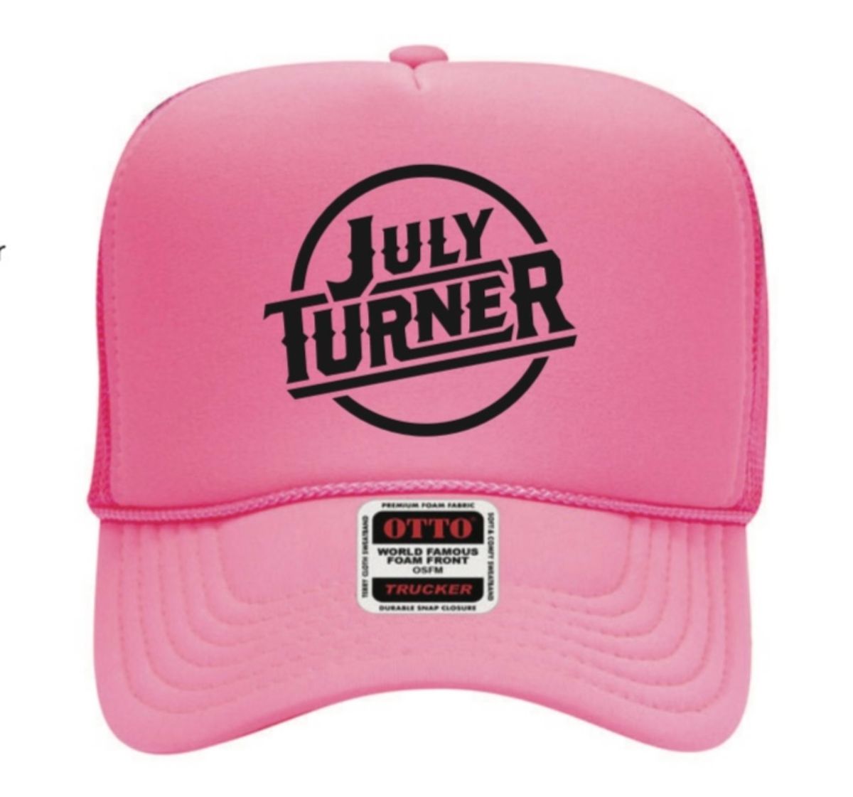 July Turner Logo Pink Trucker Hat