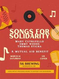 Songs for Solidarity; emmy woods, Mary Cutrufello, & Thomas Sticha