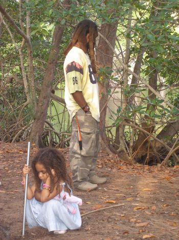 Searching the woods
