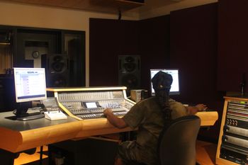 In the Mastering Studio at NEIA
