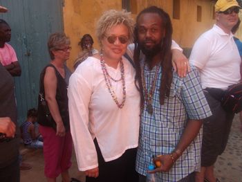 In Senegal posing with Kasi Lemmons,
the director of Eve's Bayou
