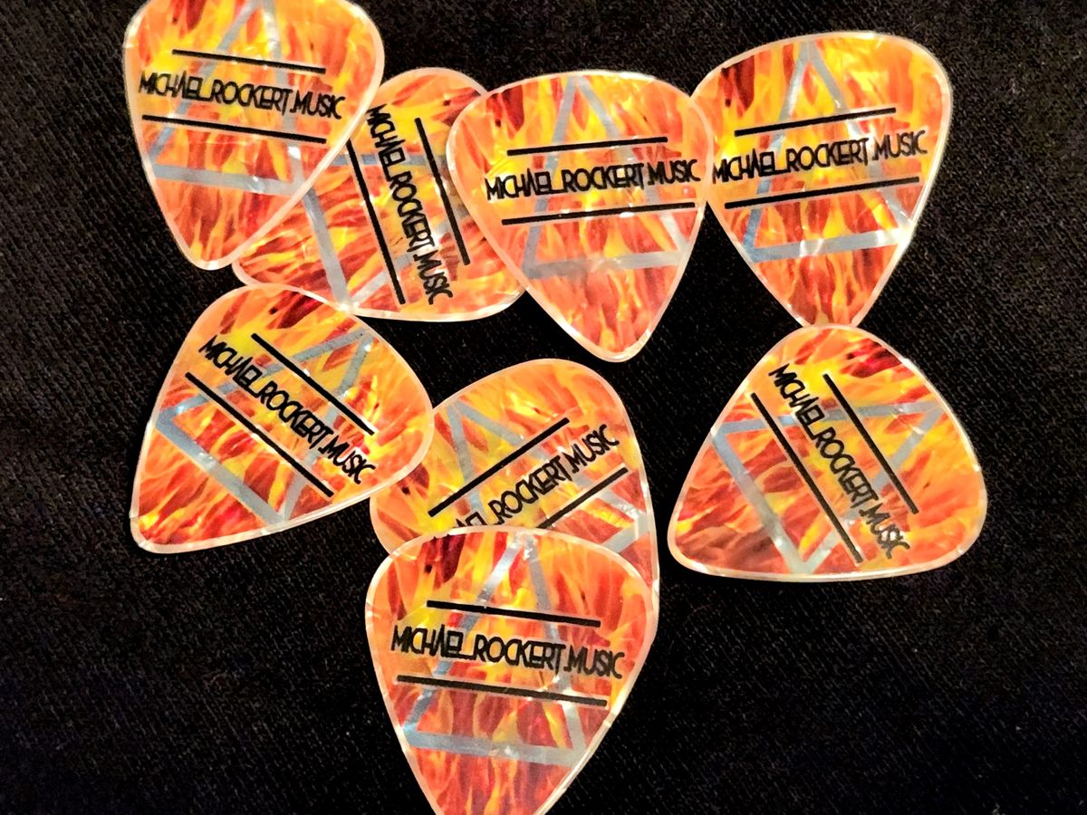 Michael Rockert Music - Flame Guitar Picks (Pack of 5)