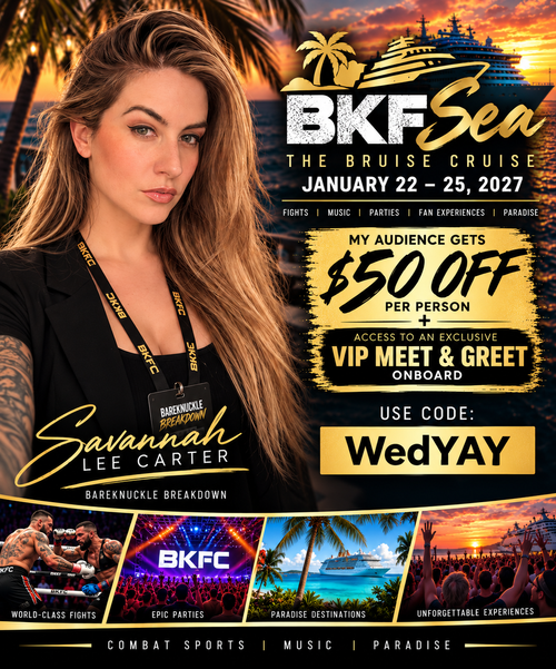 BKFSea 2027 cruise event, BKFC, Bare knuckle boxing, VIP meet & greet BKFC, Combat sports cruise, conor mcgregor