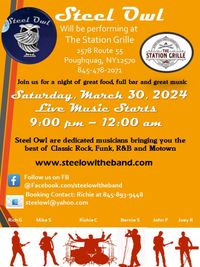Steel Owl is looking forward to performing at The Station Grille in Poughquag NY!!!