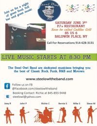 Steel Owl is back to rock the Cadillac Grill (formerly PJ's Restaurant)!!!