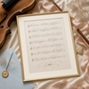 framed sheet music keepsake