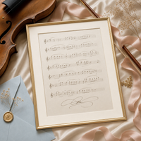 framed sheet music keepsake