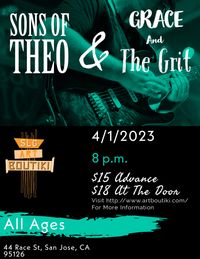 Sons of Theo & Grace and the Grit Live at the Art Boutiki