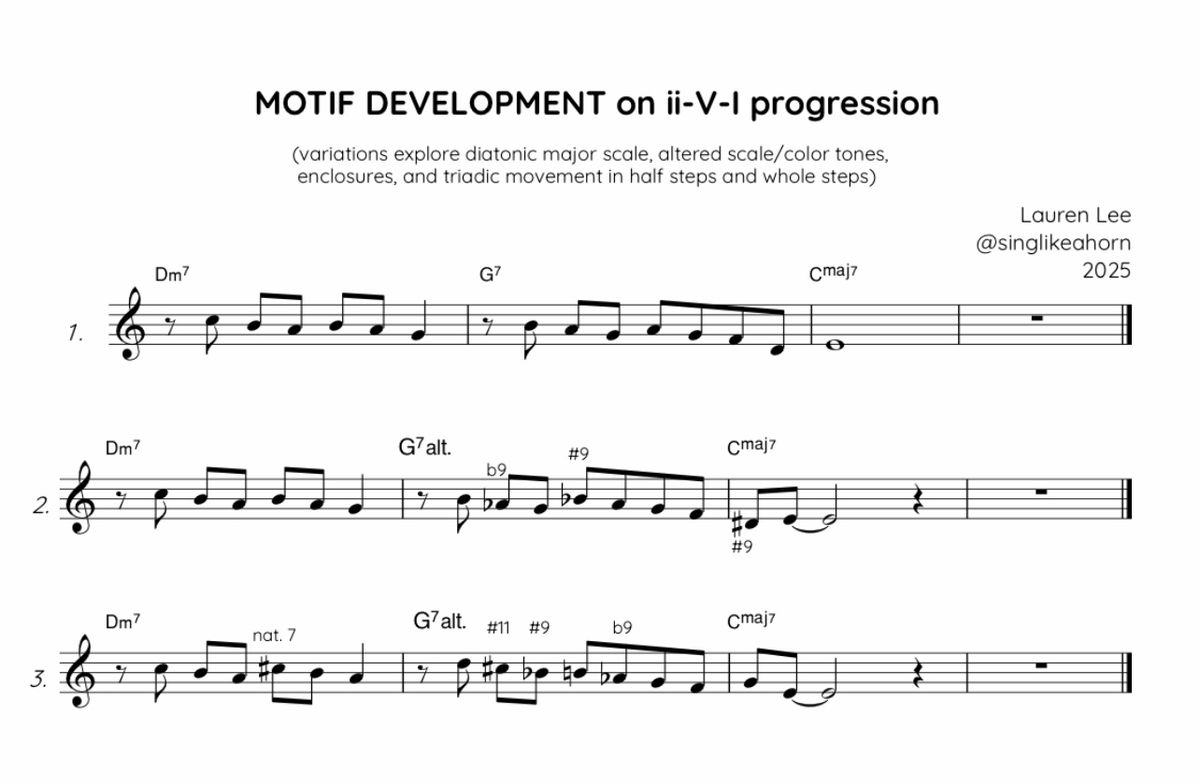 "Outside" Motivic Development on ii-V-I