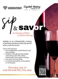 Sip and Savor, A Wine and Dessert Tasting Event 