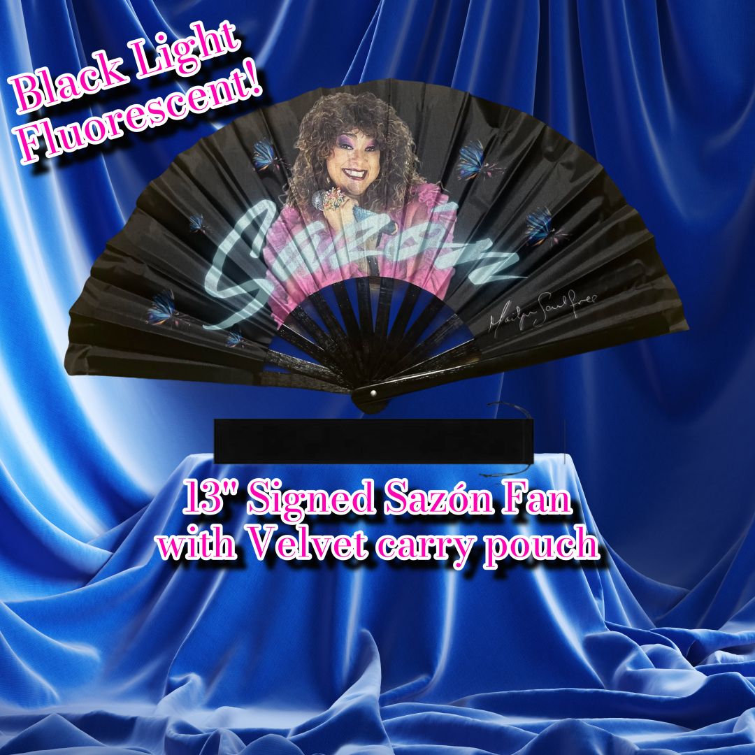 Autographed Sazón Fan- UV GLOW! SOLD OUT
