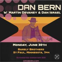 Dan Bern, Martin Devaney, Dan Israel at Barely Brothers