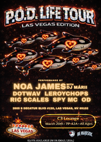 P.O.D. Tour featuring Noa James and special guests