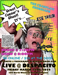 The Champlain Shoregasm w/Jesse Taylor, A Montreal Paul, Dec Dye, and Fisher Wagg