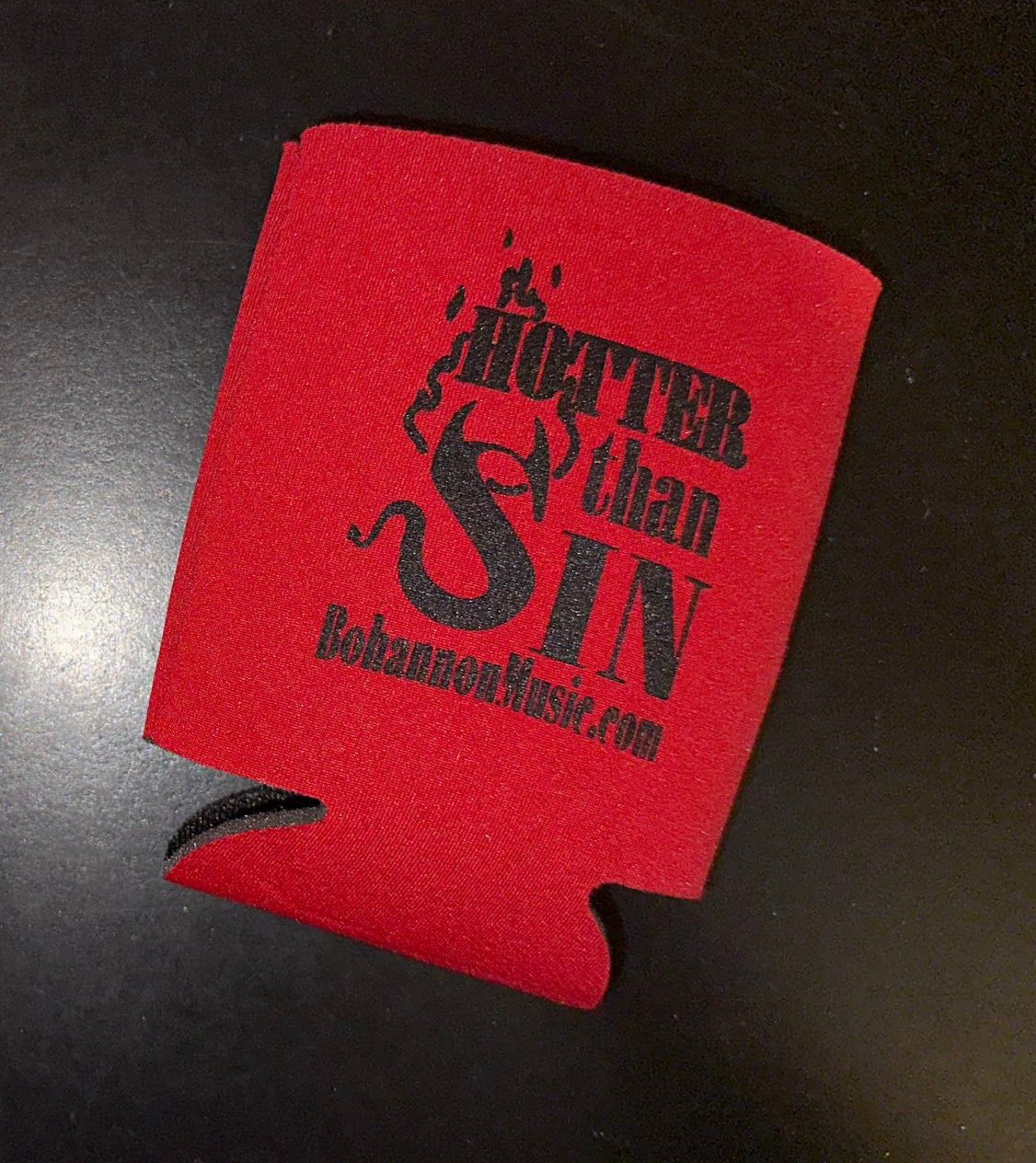 "HOTTER THAN SIN" KOOZIE